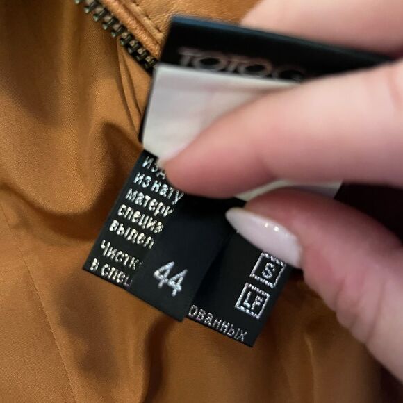 Vintage leather jacket fitted camel colour - Picture 10 of 13